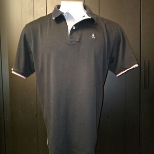 Psycho Bunny Black Polo with White Accents